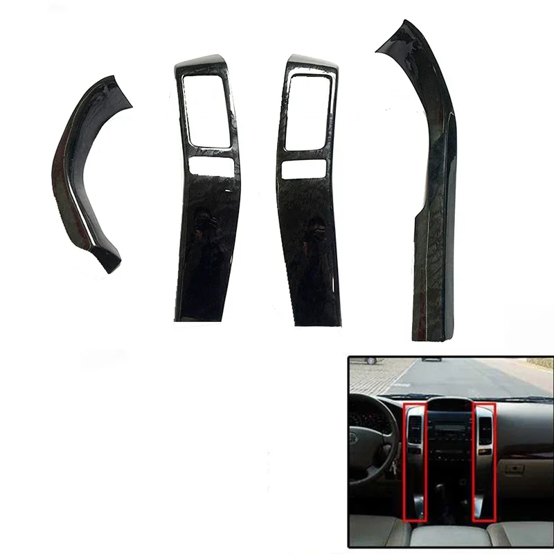 Black Wood Color Dashboard Trims Car Styling Accessories Sticker For Toyota Land Cruiser 120 Prado FJ120 2003-2009