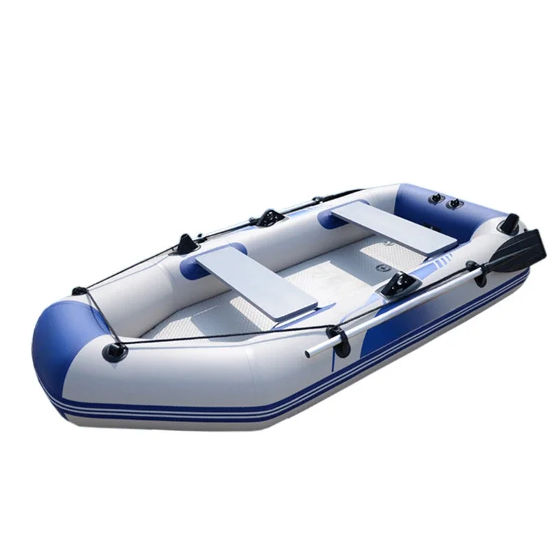 2.3M 3 Person Inflatable Fishing Boat Rowing Kayak Canoe Air Floor With Free Accessories