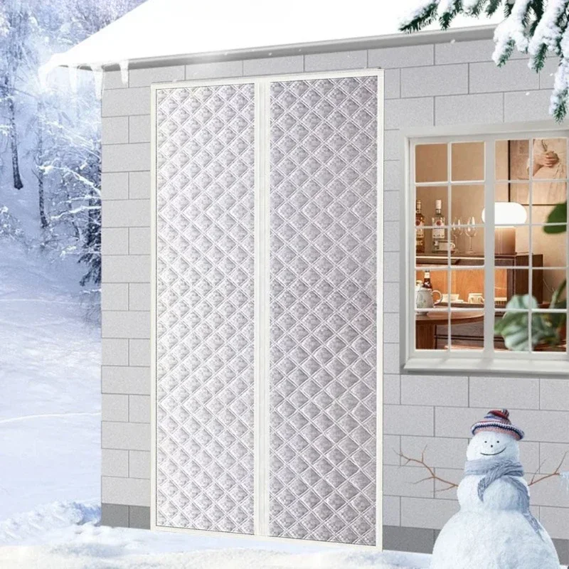 Winter Magnetic Cotton Door Curtain Windproof, Cold Proof, Thick Insulation, Automatic Closing, Easy Installation，screen Window