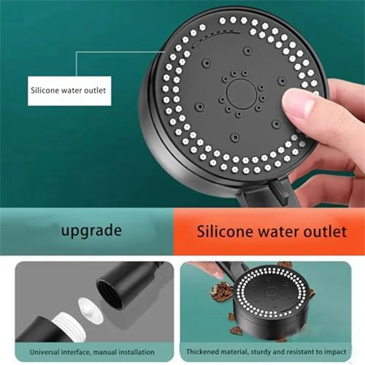 Shower Adjustable High Pressure Water Saving Handheld Shower Rainfall Massage Spa Showers Bathroom Accessories