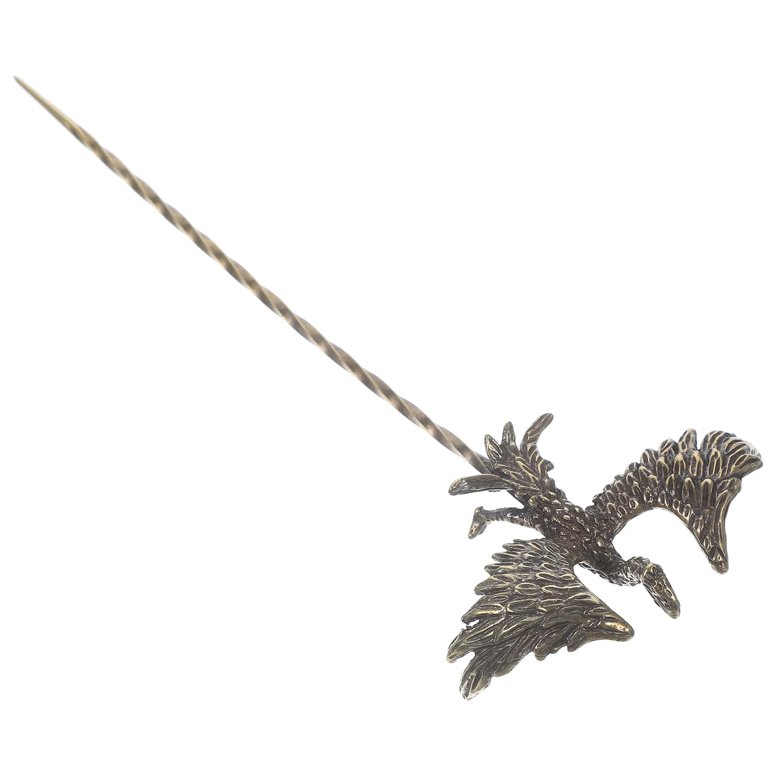 

Vintage Brass Tea Needle Finish Handcrafted Tool For Teapot Cleaning Hairpin Use Tea Ceremony Accessory