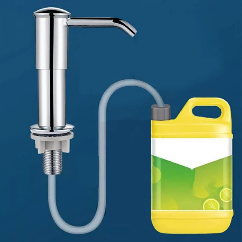 

Kitchen Counrtertop Dishes Soap Dispenser with Extention Tube Sets Hand Press Soap Liquid Pump Soap Dispenser Sink Accessories