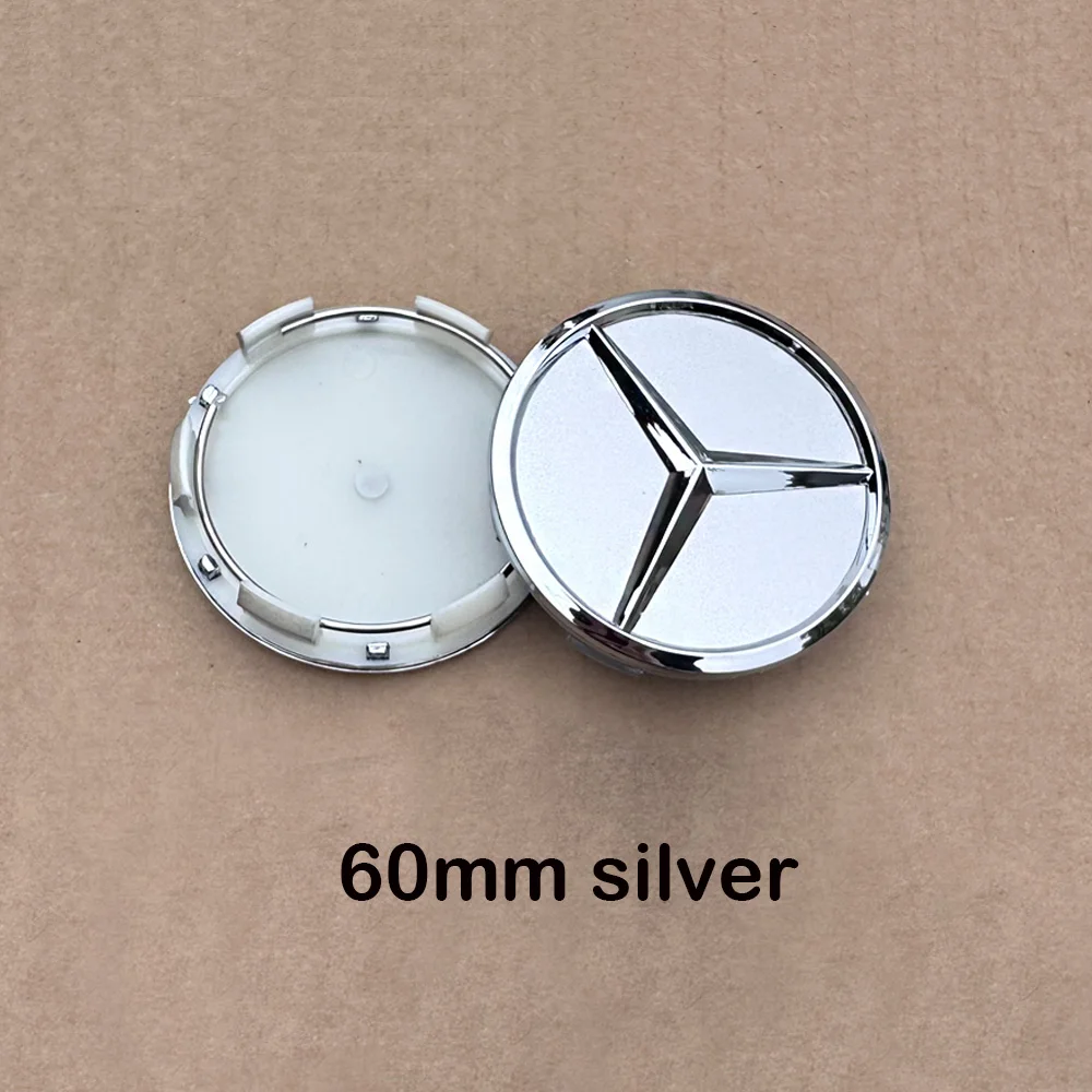 4 Stück 60MM Auto-Radnabenkappen für Mercedes Benz AMG W211 W205 W213 W203 C218 A207 CLA CLS E-Klasse Zubehör
