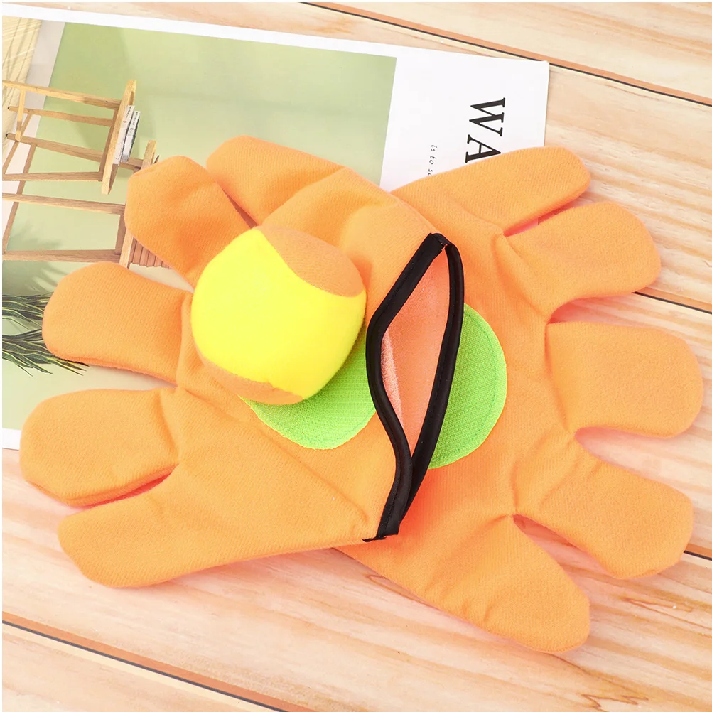 Fun Sucker Sticky Ball Gloves Toy Catch Ball Play Kids Outdoor Sports Multiplayer Parent-child InteractiveThrowing Glove Games