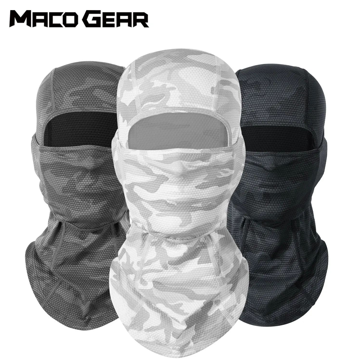 Ski Mask Full Face Balaclava Hat Strong Breathable Sweat Absorption Headscarf Neck Cover for Skiing Riding Sports Headgear Men