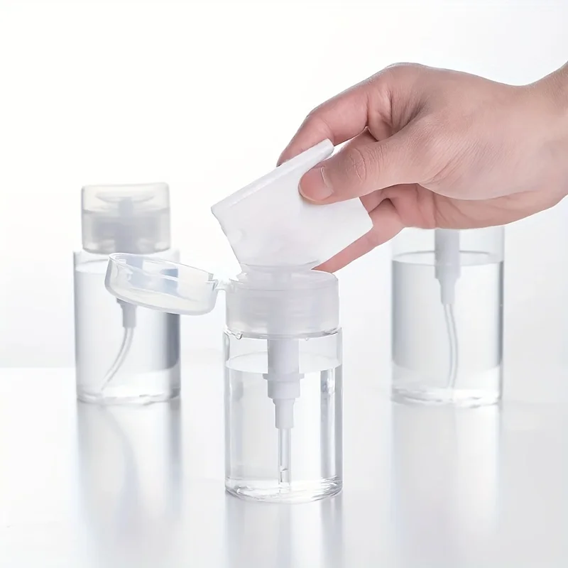 Flacon distributeur à pression 120-200 ml, portable, vide, avec pompe verrouillable pour lotion, cosmétiques et démaquillant