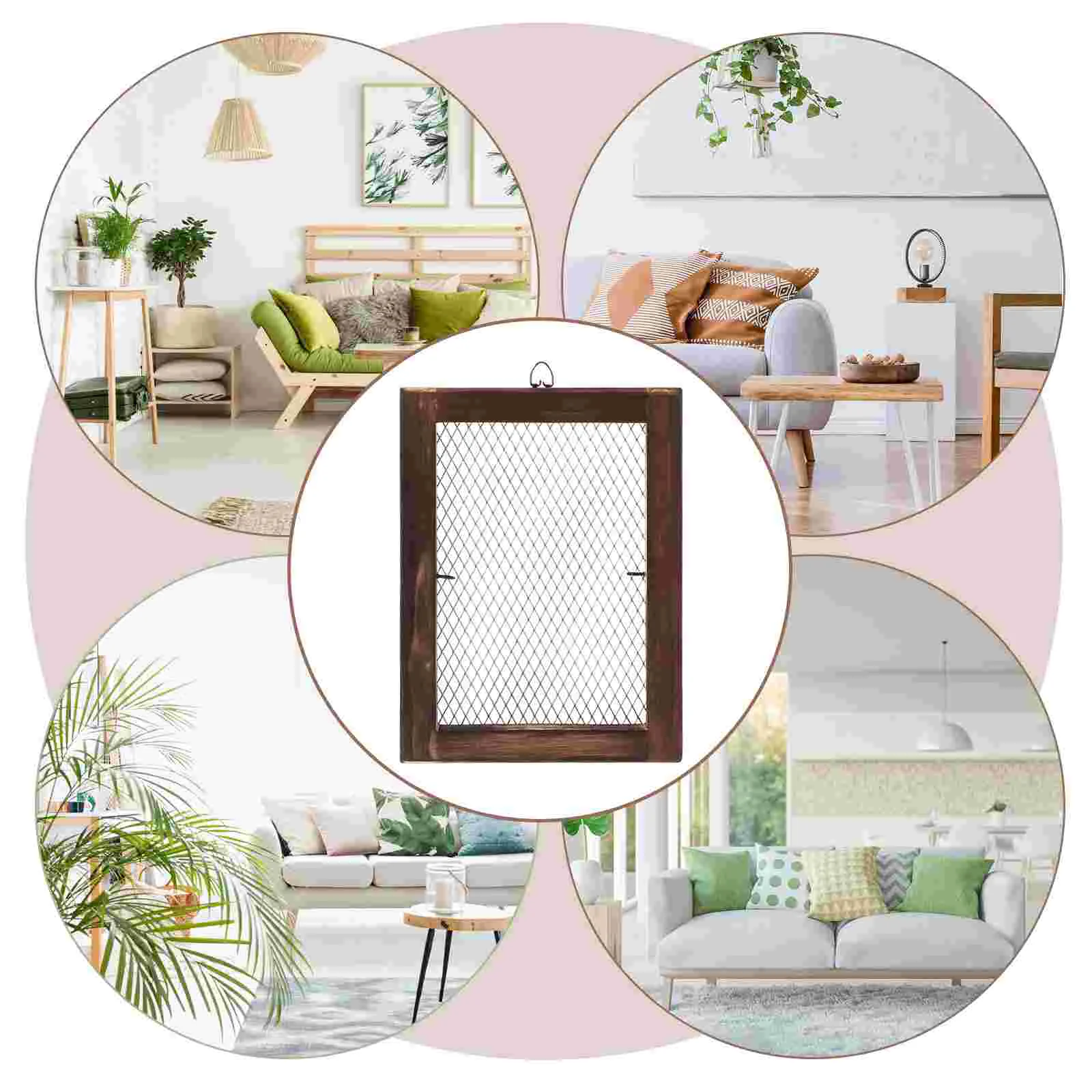 Plants Staghorn Fern Planting Board Wire Wood Wreath Frame Wall Decor Planters Indoor Wooden Frames Coffee for Cage Orchid