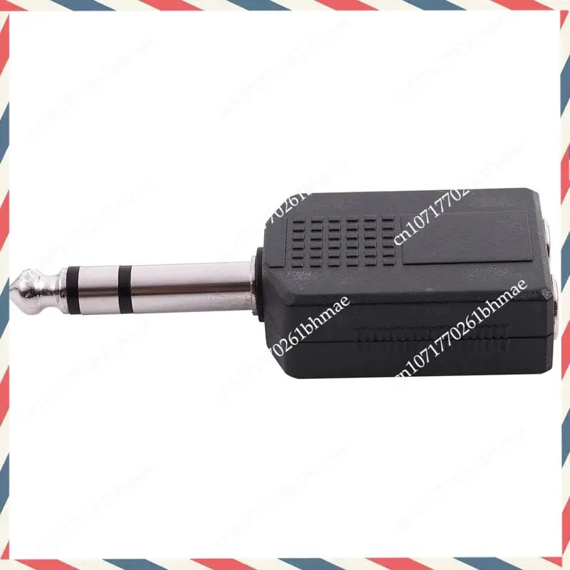 -A21Z 4X Mono 6.35Mm Male Plug To Dual 6.35Mm Female Socket Splitter Adapter Connector