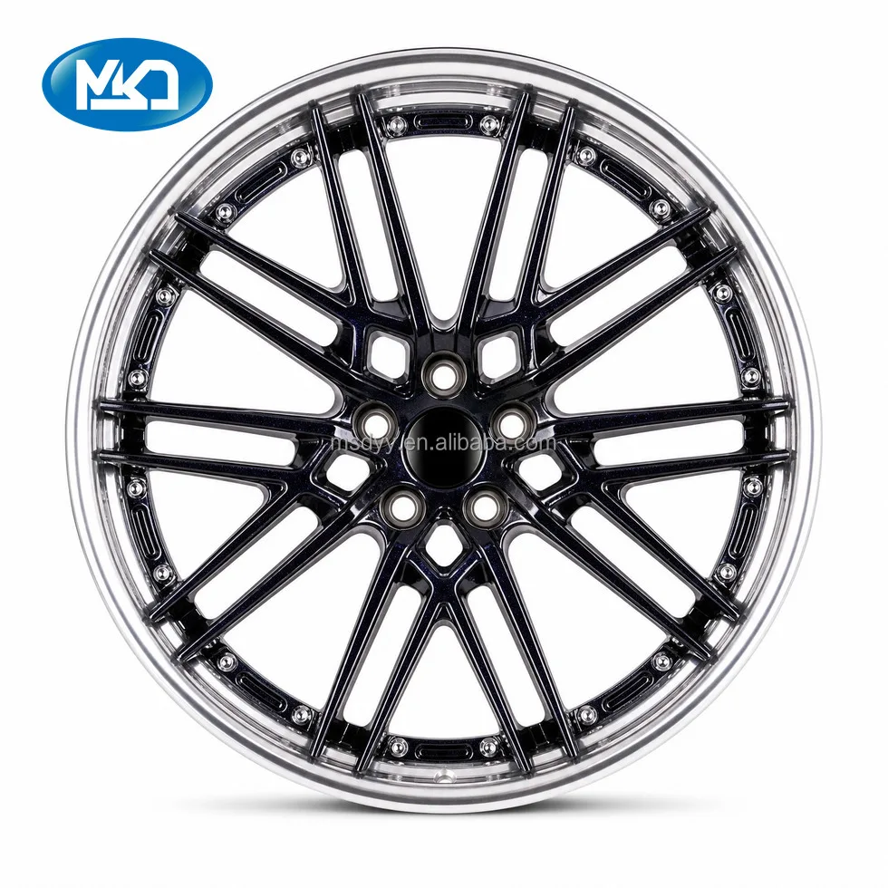 Forged Alloy Wheels Factory Direct for Sports Car Concave Chrome 12000-Ton Forged 2-Piece 17 Inch 6x139.7 Forged Wheel Rims