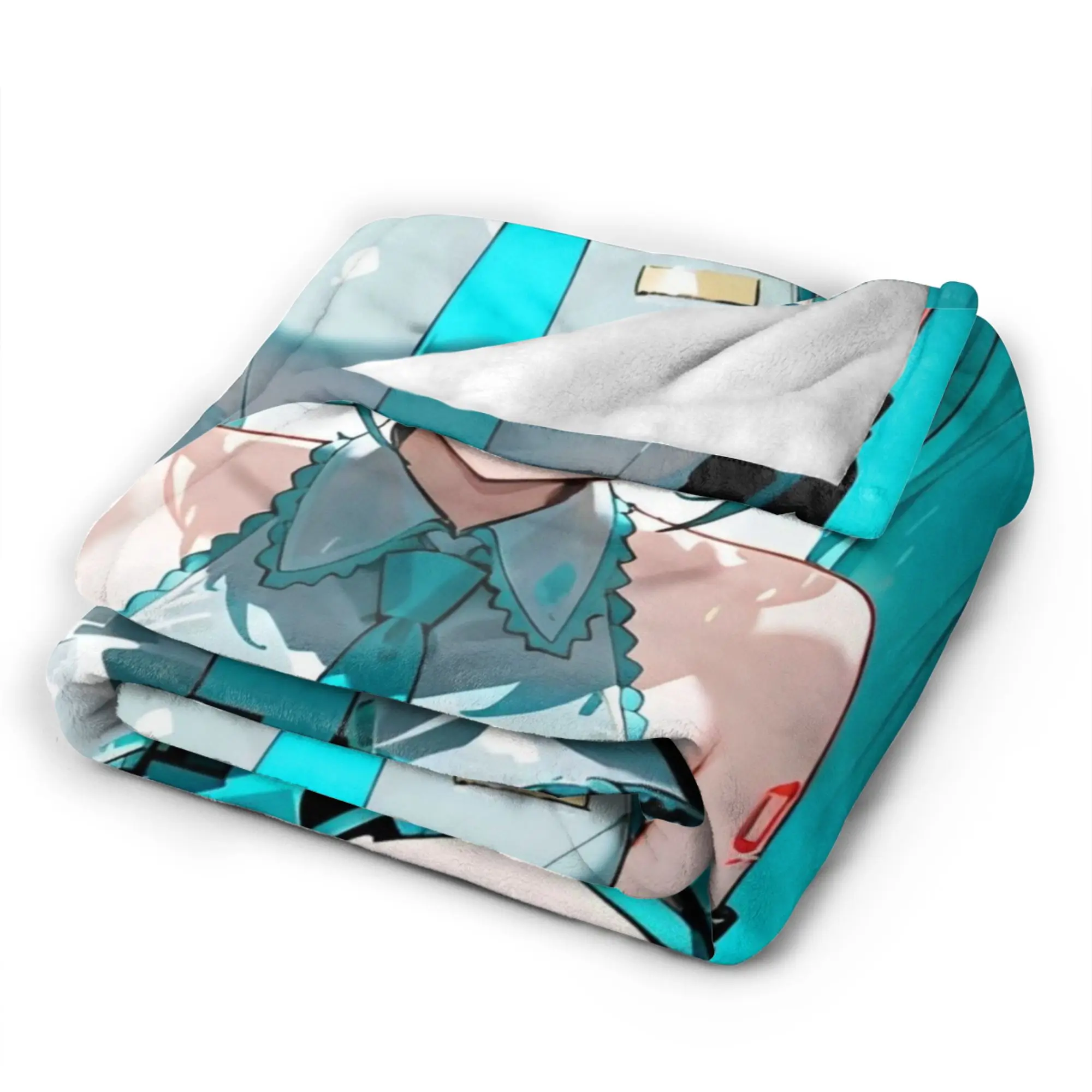 Hatsunes Mikus Vocaloid البطانيات أنيمي نمط الفانيلا الجدة تنفس رمي البطانيات ل كرسي تغطي أريكة الخريف/الشتاء ،