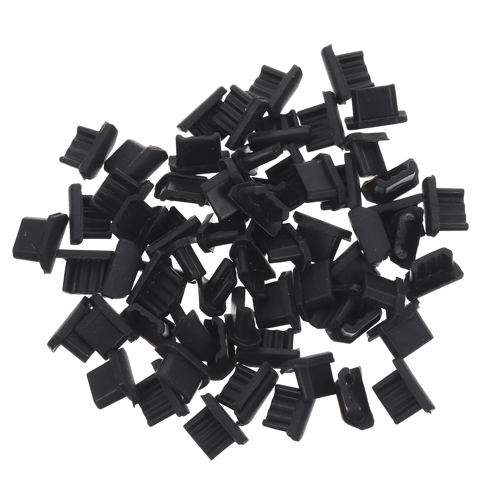 65 Pcs Waterproof Mobile Dust Plugs USB Outlet Micro Port Cover Gel Cellular Phone