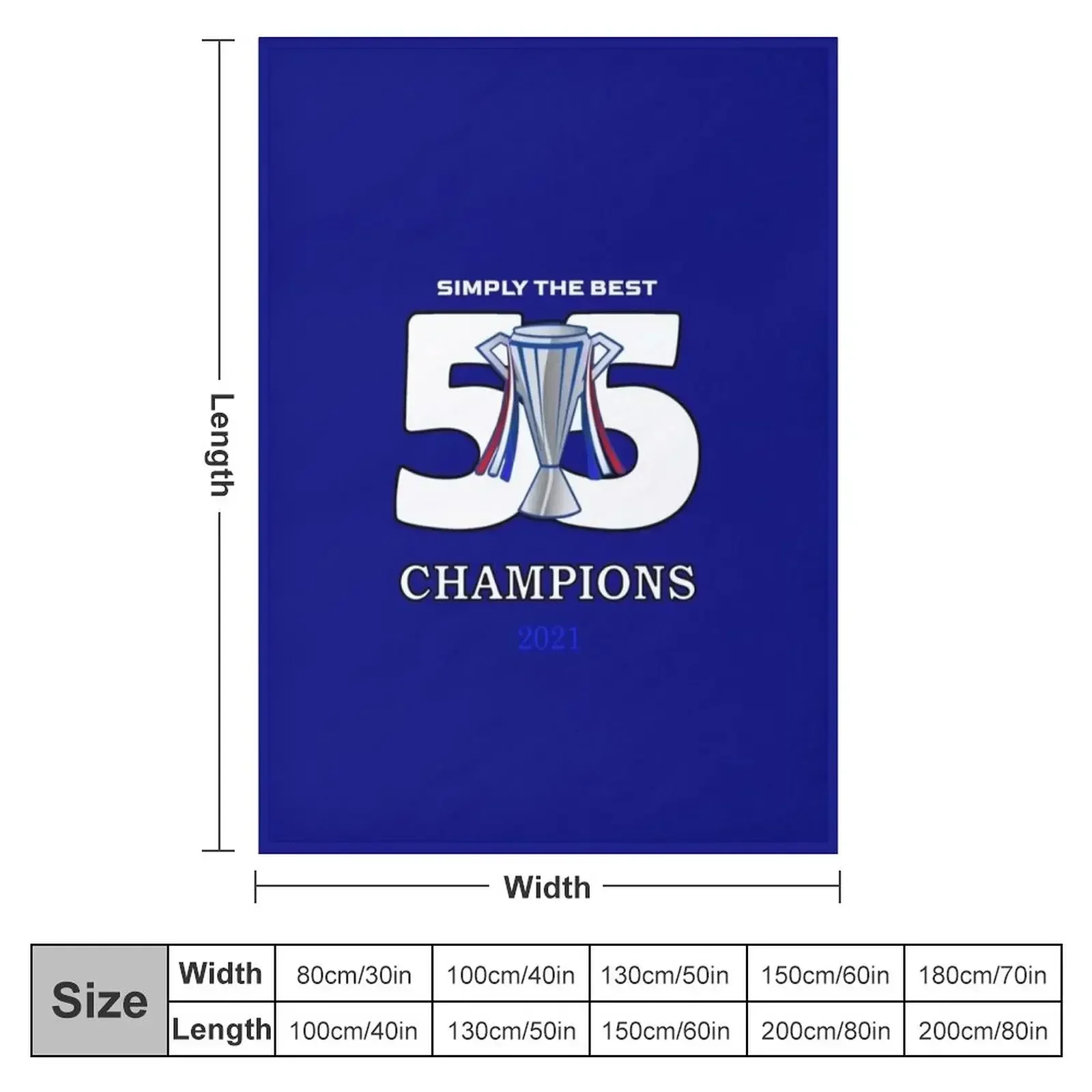 Rangers 55 Champions Throw Blanket couch cozy soft plush fuzzy picnic outdoor blanket
