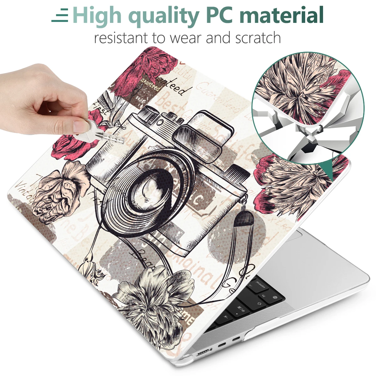 Landscape Case For MacBook Pro Air 13 14 inch A3112 A3401 A3185 A2681 A2337 A2338 with touch pad A2179 A2251 A2289 Crystal case