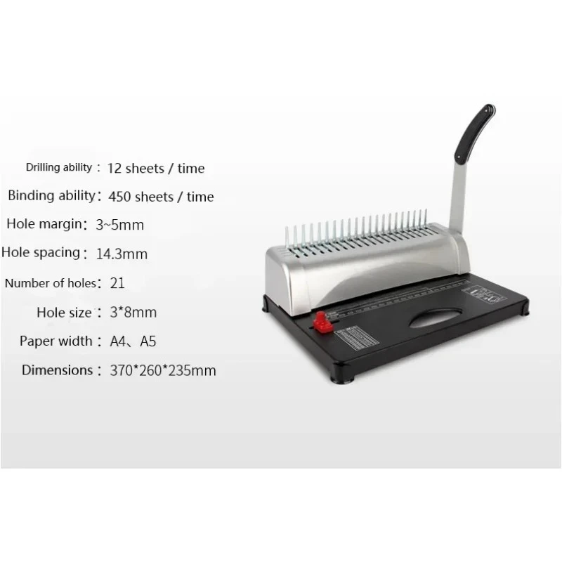 GD-15 Boeken Bindmachine Grote Capaciteit Eenvoudige Bediening Bindmachine Pak voor A3, A4 Papieren Document Plastic Bindmachine