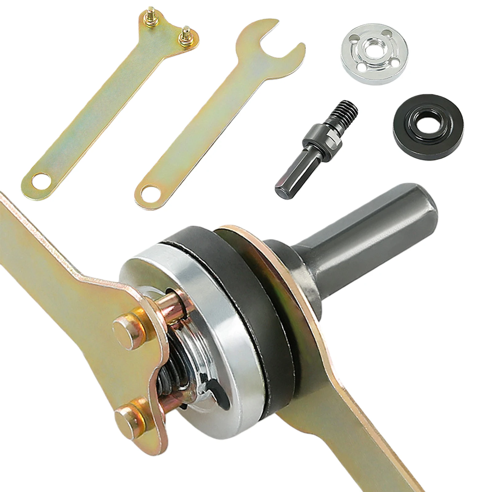 

10mm Electric Drill Convert Angle Grinder with Spanner 5 in 1 Connecting Rods Converter Set Adapter Set for Most Angle Grinders