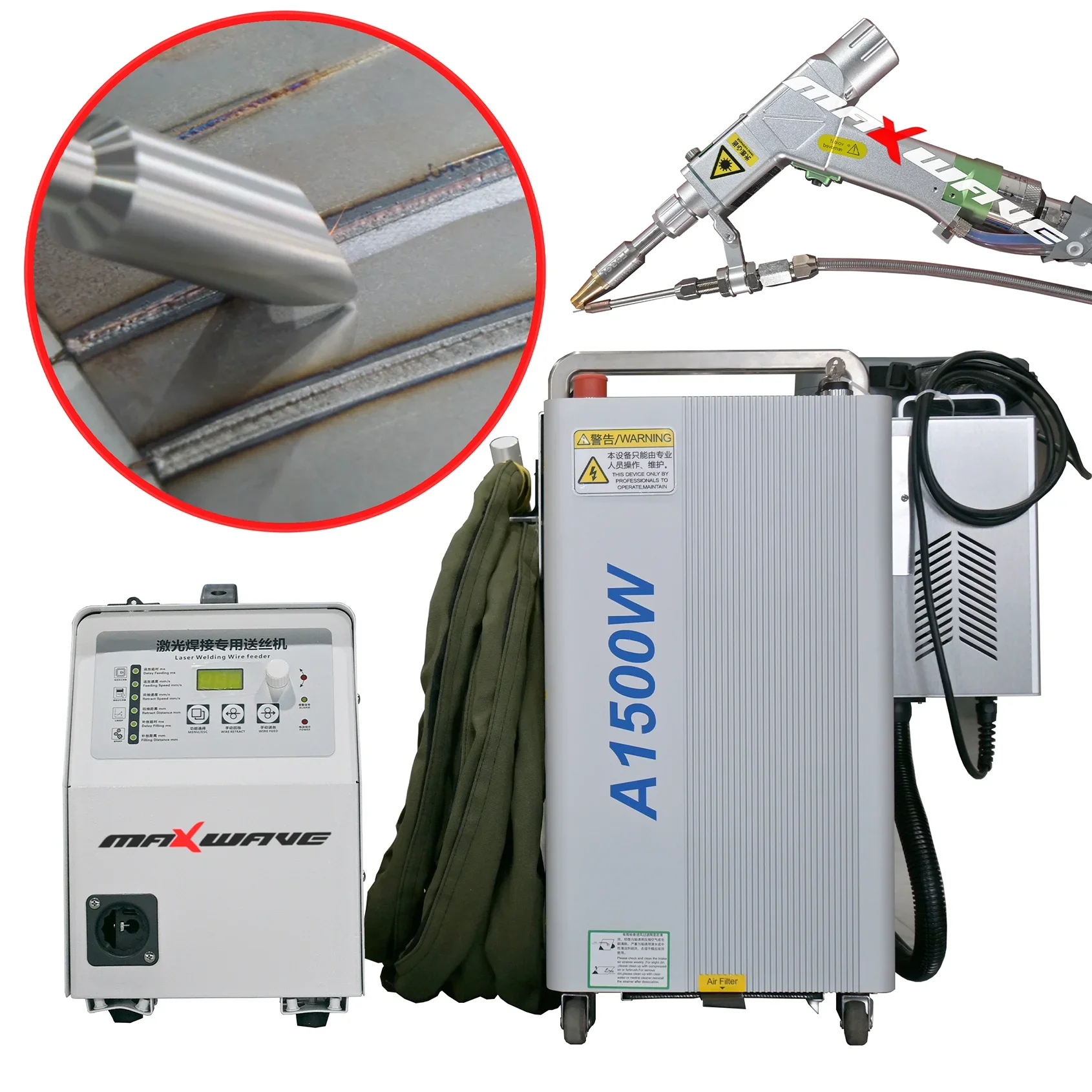 4-in-1 Welding Machine Laser Beam Welder Laser Cutter for Alloy Steel Silicon Steel Surface Oil Stains Remover