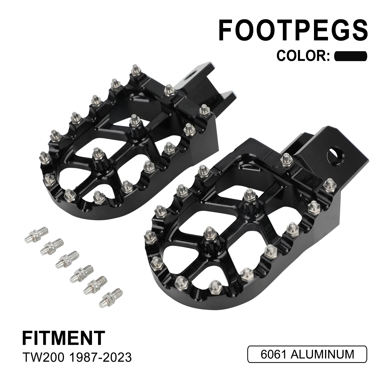 For Yamaha TW200 1987-2023 Motorcycle CNC Footrest Foot Pegs Footpegs Rests Pedals Dirt Bike Motocross Accessories