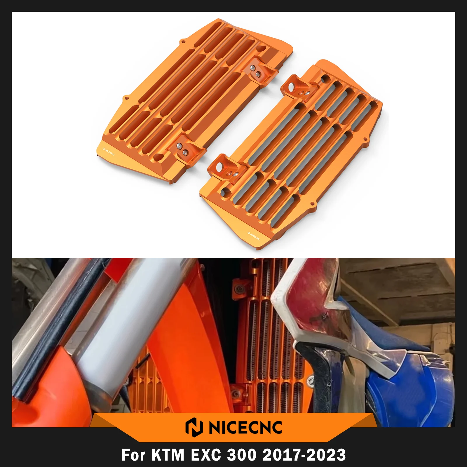 

NICECNC For KTM EXC 300 2017-2023 EXCF 350 EXC 450 XCW 300 XCF-W 350 450 Radiator Guards SX 125 SXF 250 SXF 450 XC XCF 2017-2022