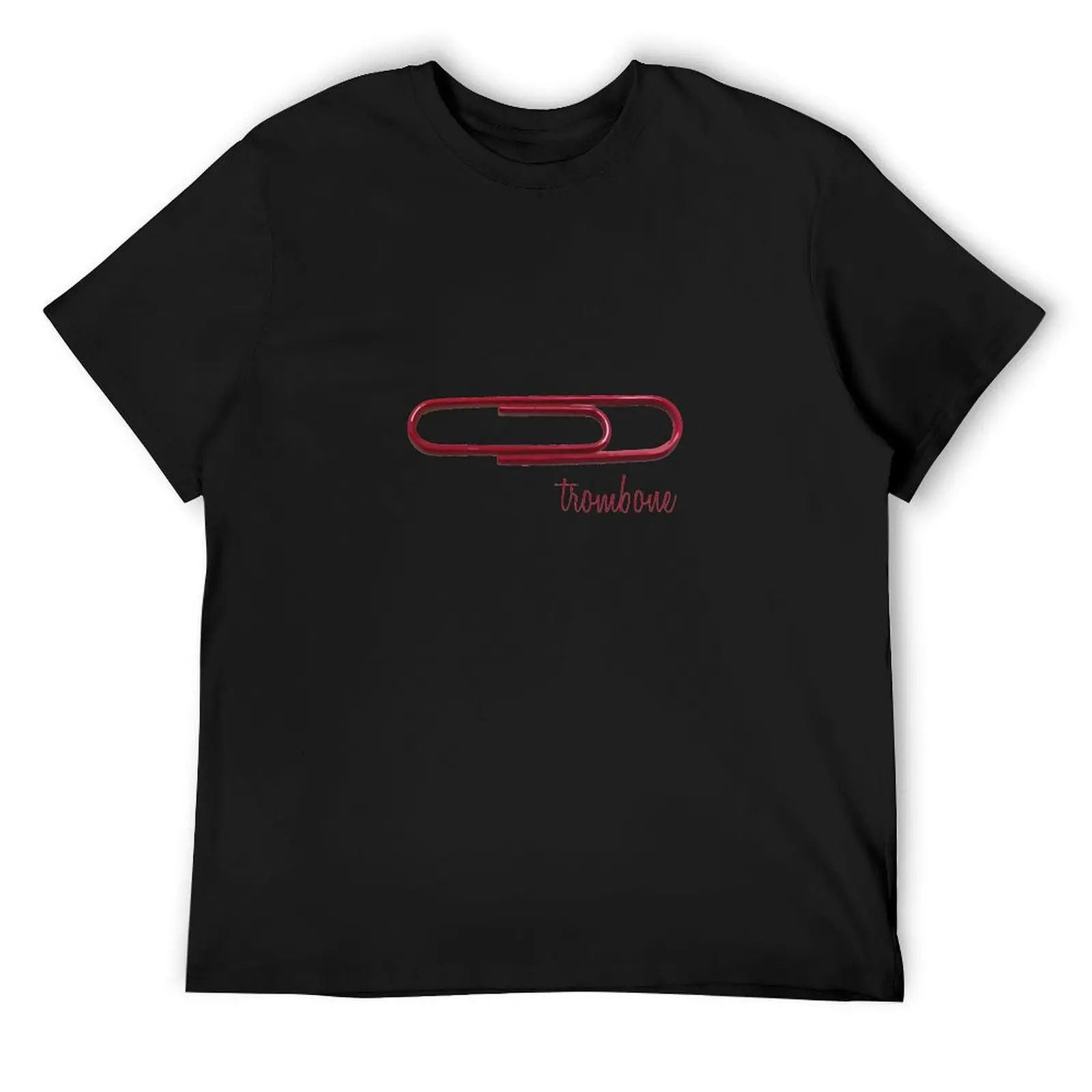 

Trombone (Paper Clip) T-Shirt anime boys whites quick-drying plain Men's t-shirt