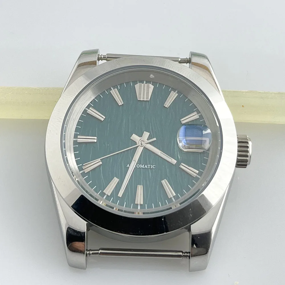 36/39mm nh35 Dial with Case Hands Watch Accessories  Men's/Women's Green Black White dial fit nh automatic movement 35a/36a