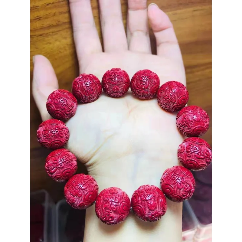 Six Words Mantra Bead Bracelet Lucky Life Year of Ox Buddha Beads Purple Gold Sand,