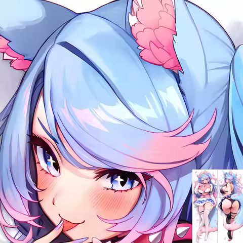 Silvervale Anime Dakimakura Pillow Cover Case Cosplay Life-size Hugging Body Pillowcase Dropshipping Double-sided Print