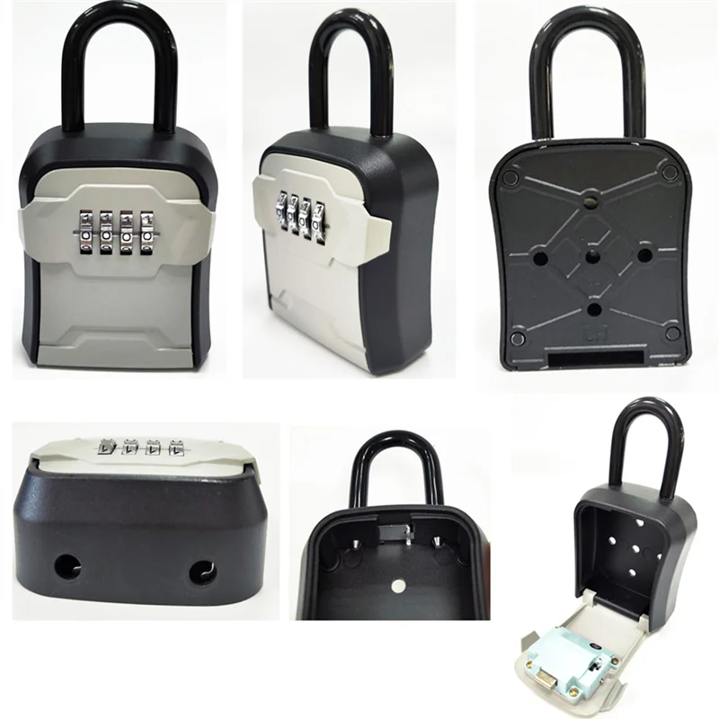 Lock Box, Key Lock Box Wall Mounted Portable Combination Lock Box, Outdoor Key Security Lock Box, Apartment Key Storage Durable