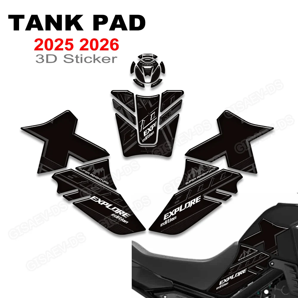 

For Kove 800X 800 X Pro Super Adventure RALLY ADV Tank Pad Side Grips Gas Fuel Oil Knee Protector Stickers Decals 2025 2026