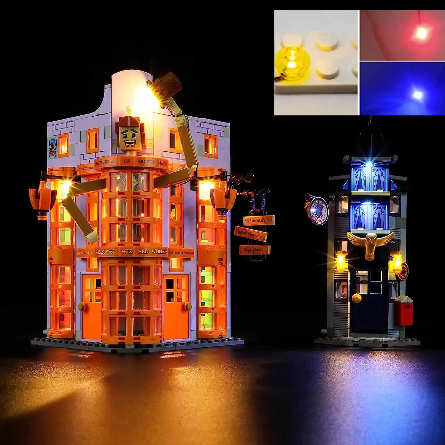 （No LEGO, Just Light）USB Light Kit for Lego 76422 Diagon Alley: Weasleys' Wizard Wheezes Building Blocks Brick