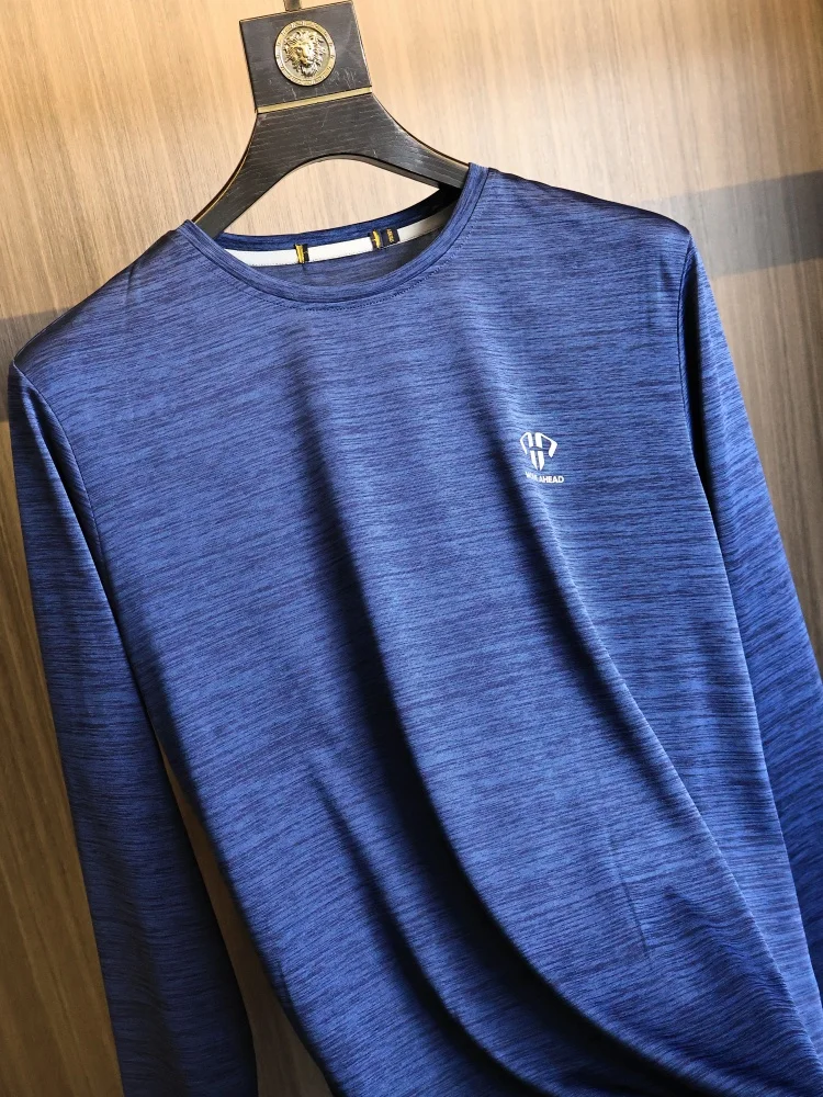 

Homesick Floral Shantung Cationic Elastic Long Sleeve round Neck T-Shirt Men's Summer Outdoor Sports Quick Dry Moisture Perme...