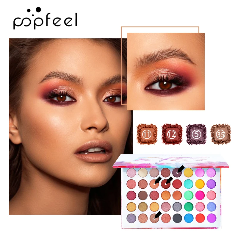 POPFEEL 40 Color Eyeshadow Palette Colorful Pearlescent Matte Multi-color Combination Makeup Eyeshadow
