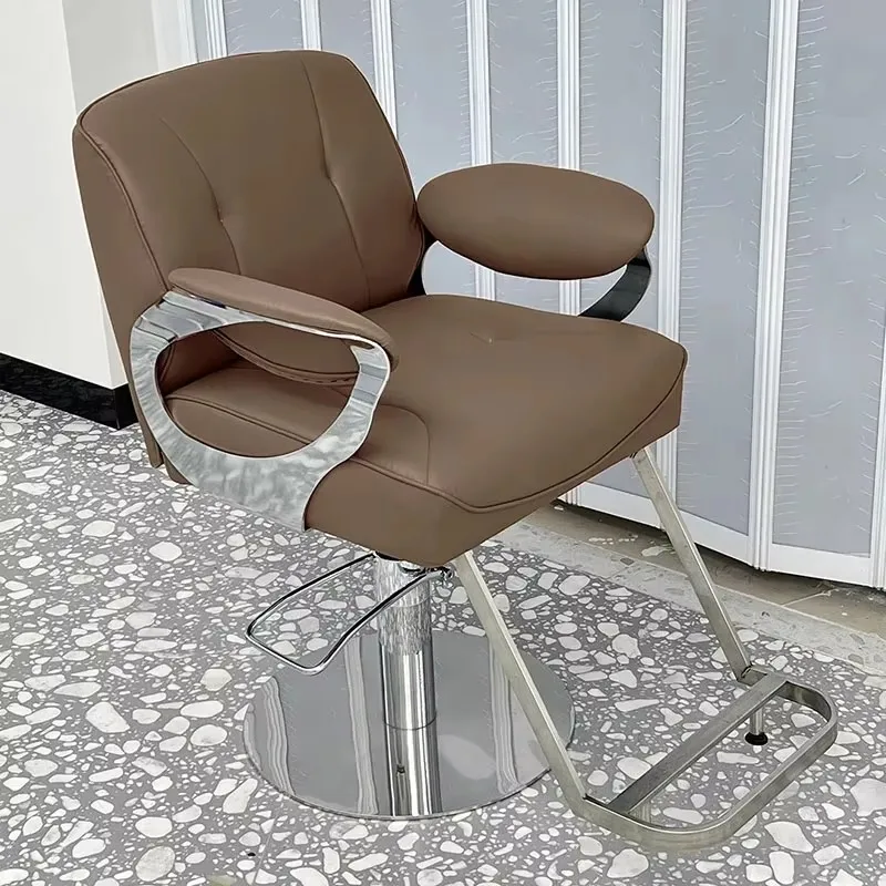 

Retro Comfy Barber Chair Dyeing Hair Luxury Simple Barbershop Luxury Salon Barber Chair High-end Beauty Silla Home Furniture