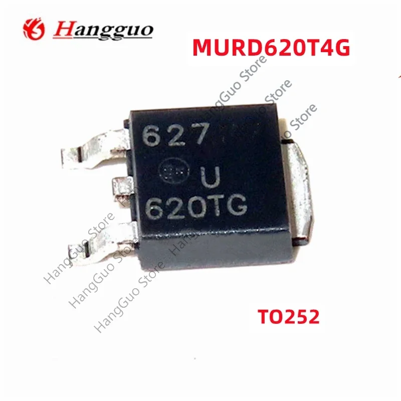

10PCS/LOT Original MURD620T4G MUR620 U 620TG U620TG TO252 D2PAK Fast recovery transistor triode 6A 200V transistor