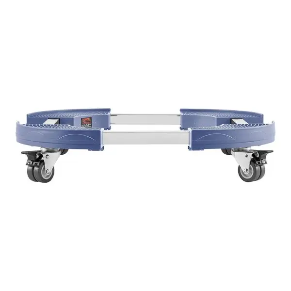 

Round Trash Can Dolly 15-22.8 in Adjustable Plastic Bin Dolly 400lbs Heavy Duty