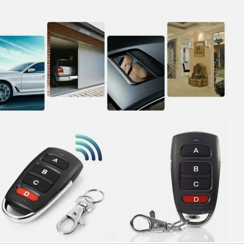 433MHZ Universal Remote Control Self-Copying 5PCS Garage Door Controls Wireless 4 Keys Transmitter Duplicator Garage Door Opener