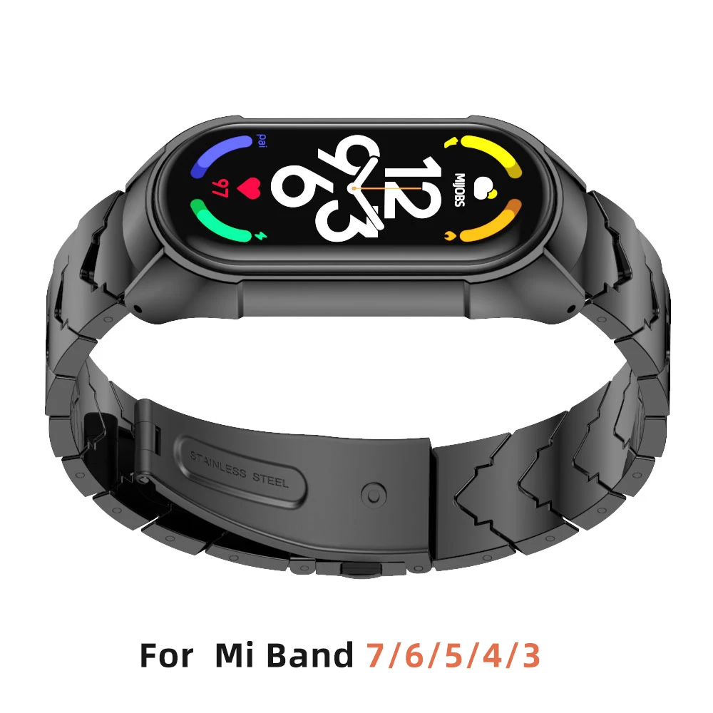 Mi Band 7 6 5 4 3 Strap NFC Bracelet Global Metal Stainless Steel For Xiaomi Mi Band 4 Strap  Miband 7 3 Wristband Pulseira Mi 5
