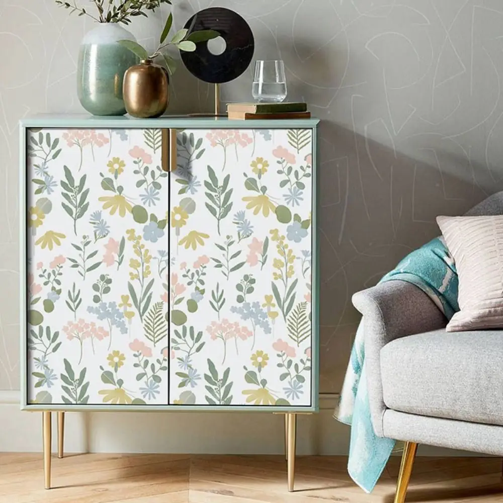 

waterproof Self-pasted wallpaper Water-based ink printing antifouling Wall Stickers Easy to clean PVC Floral pattern wallpaper