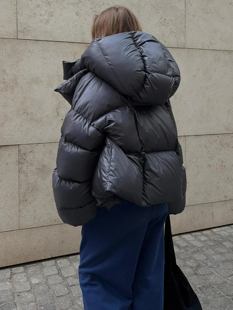 Thick Parkas Long Sleeve Top Women Autumn Winter Warm Coat Women's Street Fashion Hoodies Woman Cotton-padded Jacket
