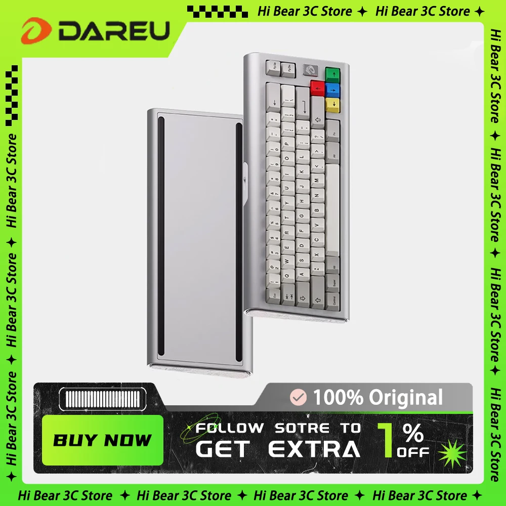 

Dareu CHAOSERA Cupid65 Mechanical Keyboard CNC Aluminum Alloy Double Mode Wired Gaming Keyboard RGB Gasket PC Gaming Accessories