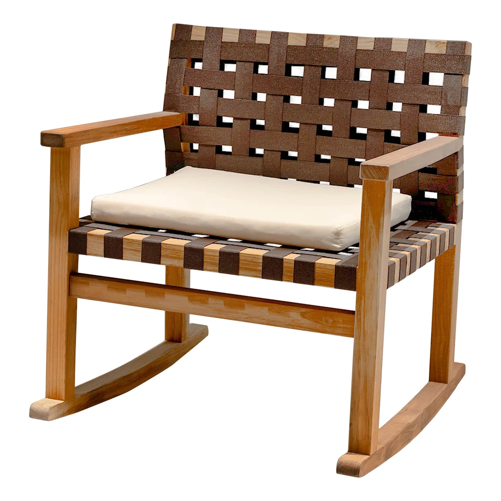 outdoor rocking chair | solid wood leisure chair sun-proof and waterproof suitable for villa courtyard garden