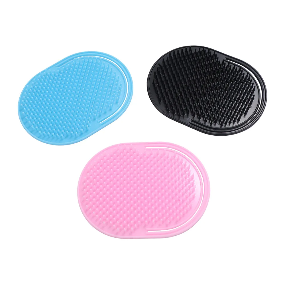 Beard Mustache Palm Tools Black Hair Comb Brush Plastic Hair Care Massage Brush Portable Hair Washing Pocket Shampoo Comb Men