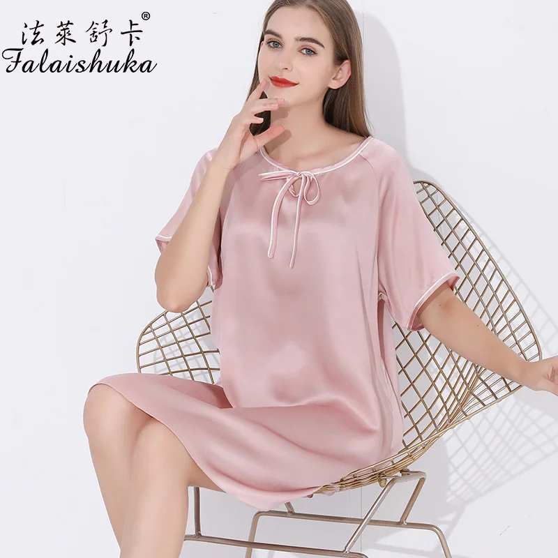 16 momme 100% silk Princess dress women nightgown noble elegant ladies nightshirts sleepwear sleepdress S5684