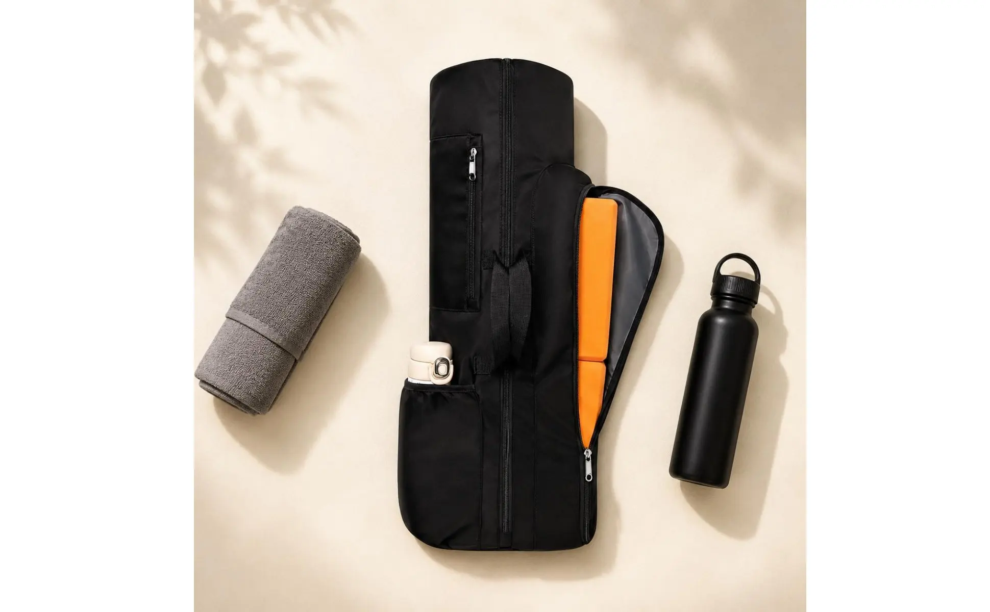 Mind-Body Mat Bag Multiple Pockets Mind-Body Backpack Mat Carrier Backpack Portable Sports Gear Organizer Easy to Carry