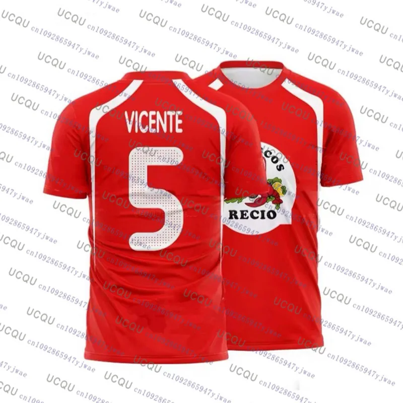 2026 المأكولات البحرية الروبيان Recio طباعة ملابس رياضية عادية هدية الكريسماس حفلة تي شيرت Harajuku رجالي تنفس العرق فتل الرياضة التي شيرت