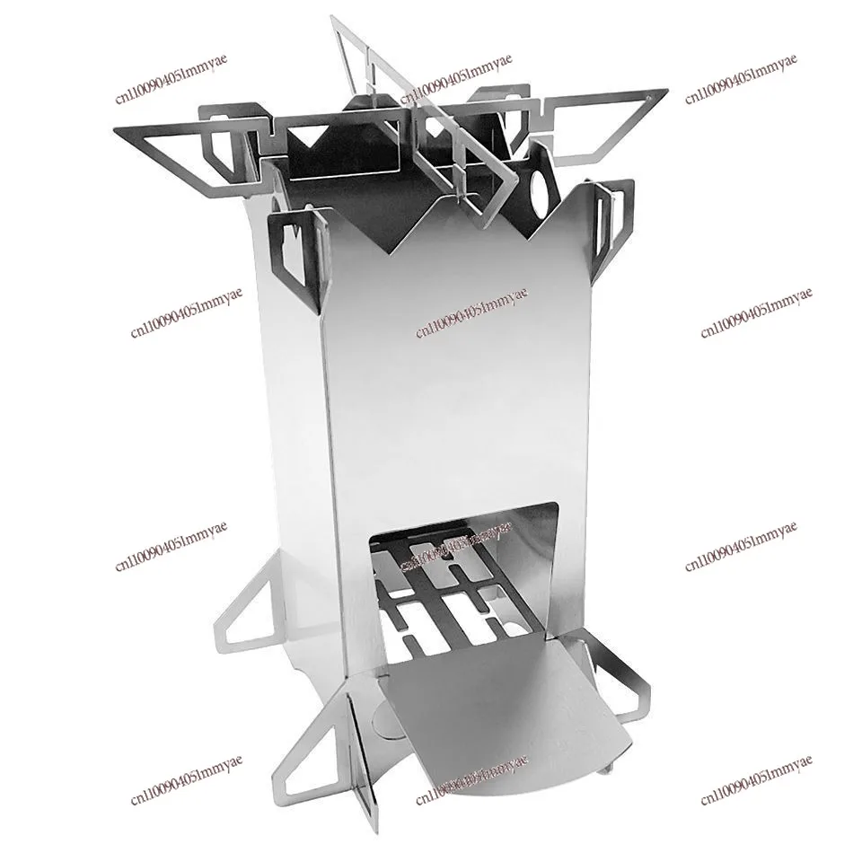 

Outdoor Stainless Steel Tower Grill Folding Grill Camping Rocket Stove Firewood Stove Burning Stove