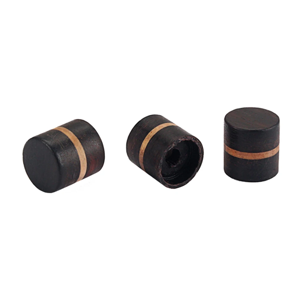 

3pcs Knob Amp Effect Pedal Replacement Control Amplifier Guitar Split Shaft Concentric Fit Redwood Wood Knobs for Bass