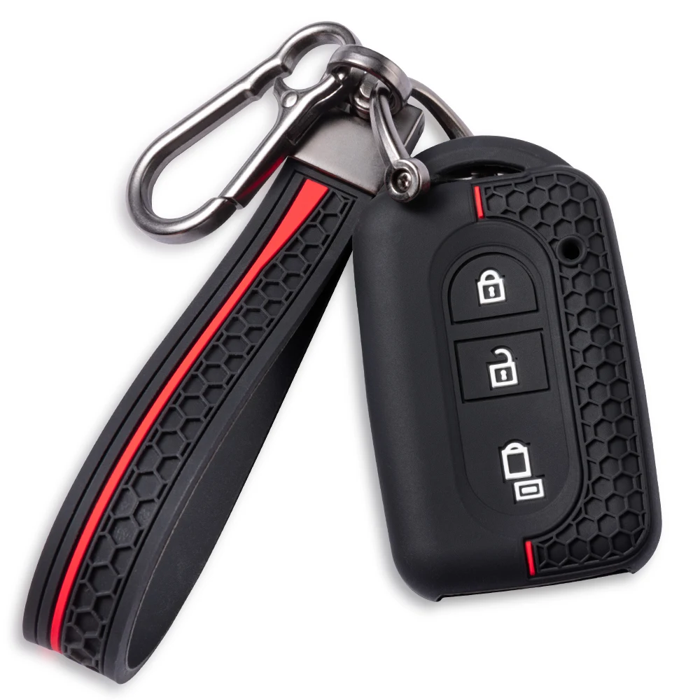Silicone Keychain Accessories for Nissan Micra/X-Trail Qashqai Note JUKE Car Remote Flip Key Fob Case Smart Cover Shell