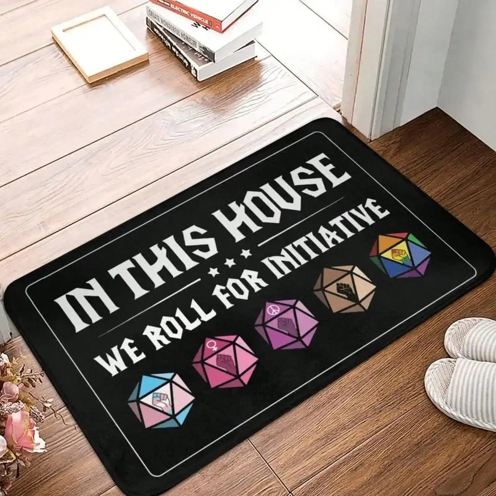 Custom Game House Initiative Doormat Non-Slip Entrance Kitchen Bath Floor Door Mats Garden Rug Carpet Footpad