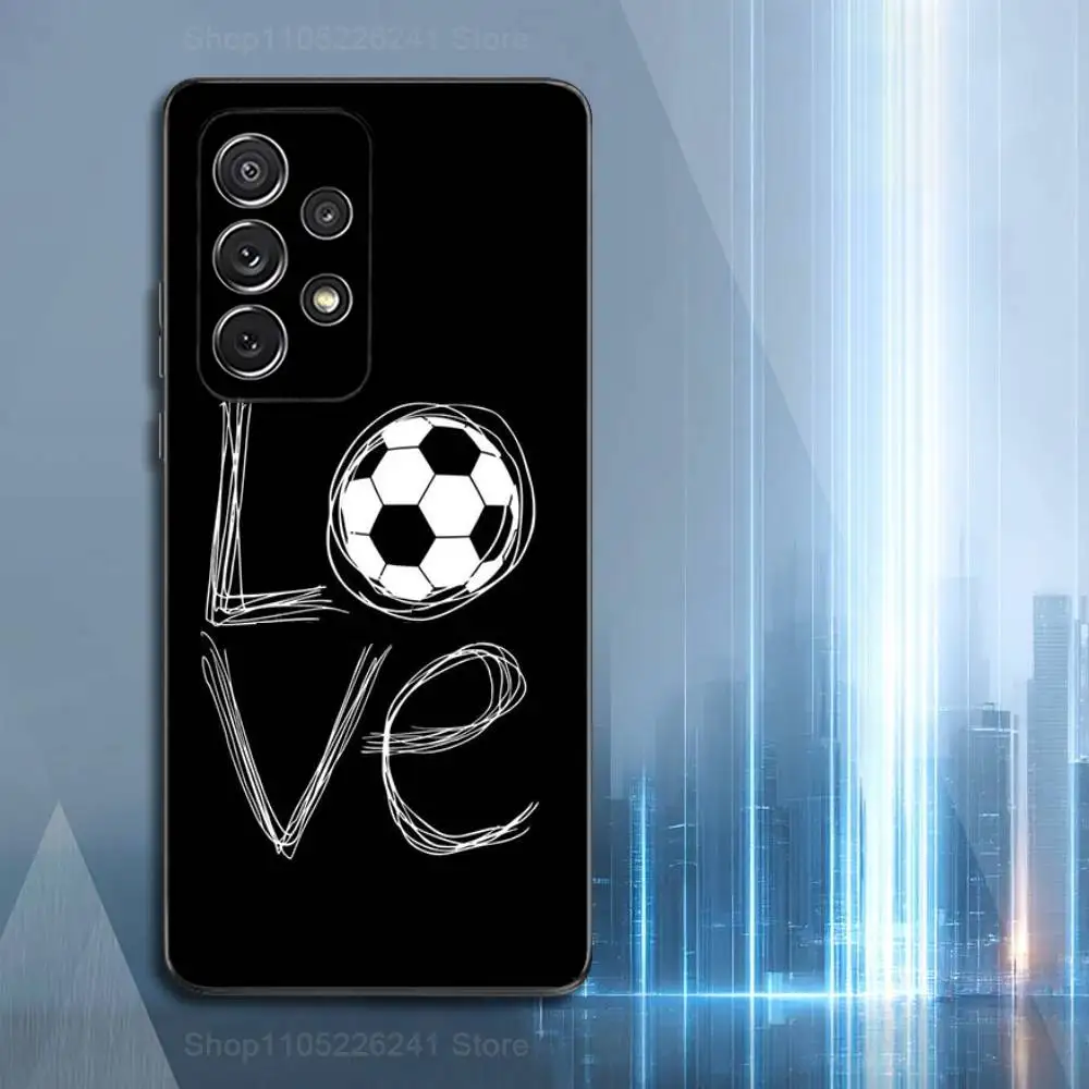 Passionate Sports Football For Samsung S9,S10,S20,S10,S21,S25,S24,S23,Ultra,FE,Plus,Lite,Soft Silicone Black Case