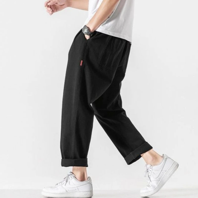 

Korean Fashion Men’s Straight Leg Pants Loose Wide Leg Summer Trousers Plus Size Casual Workwear Style Stylish Everyday Wear